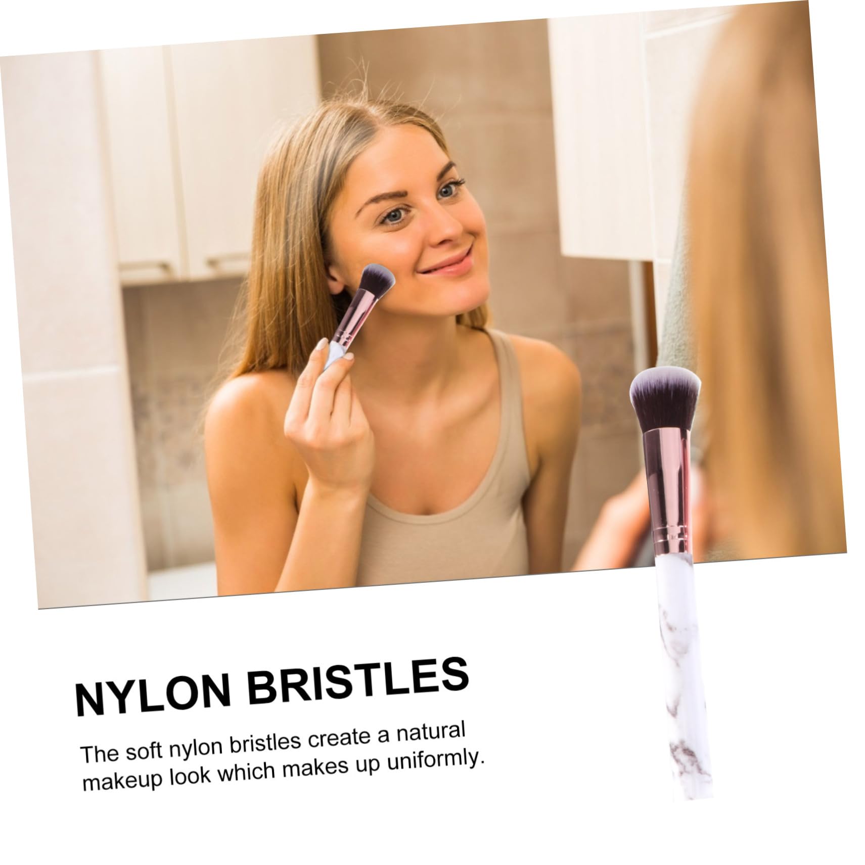DOITOOL Juego De 30 Brochas De Maquillaje Con Mango De Mármol Y Cerdas De Nailon Para Un Aspecto Natural Para Uso Diario Kit De Brochas Y Borlas De Maquillaje Para Mujeres.