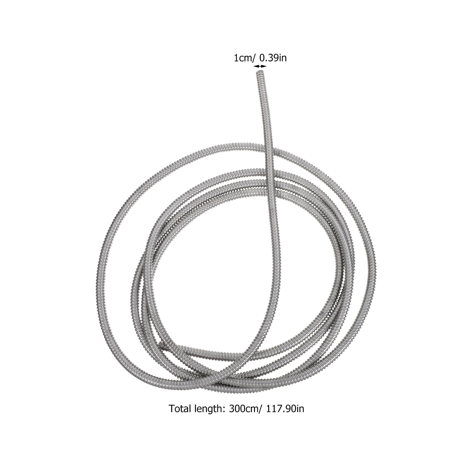 Conducto eléctrico flexible de pared reducida, tubo de acero inoxidable de 7 mm para gestión, cableado y protección de cables industriales y domésticos.
