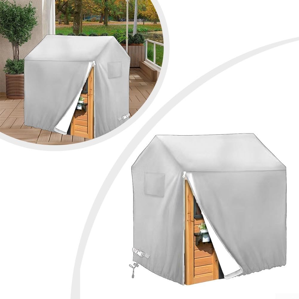 Housse imperméable pour maison de jeux d'extérieur pour enfants, tissu Oxford 210D, design coupe-vent (110 x 120 x 140 cm)