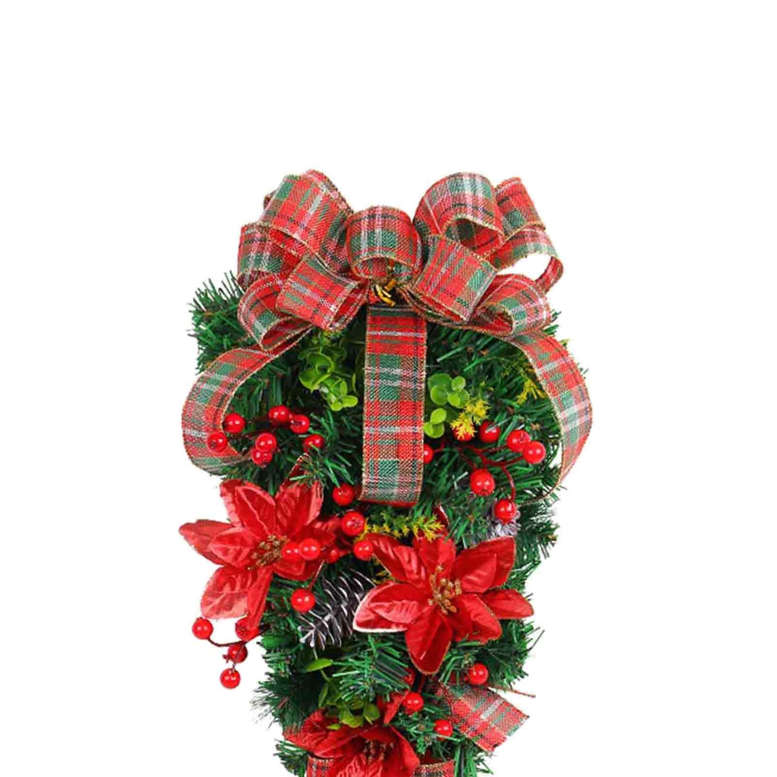 MINGZHE Artificial Teardrop Swags,Christmas Holiday Swag Wreaths Decorative Hanging Ornaments Christmas Ornaments