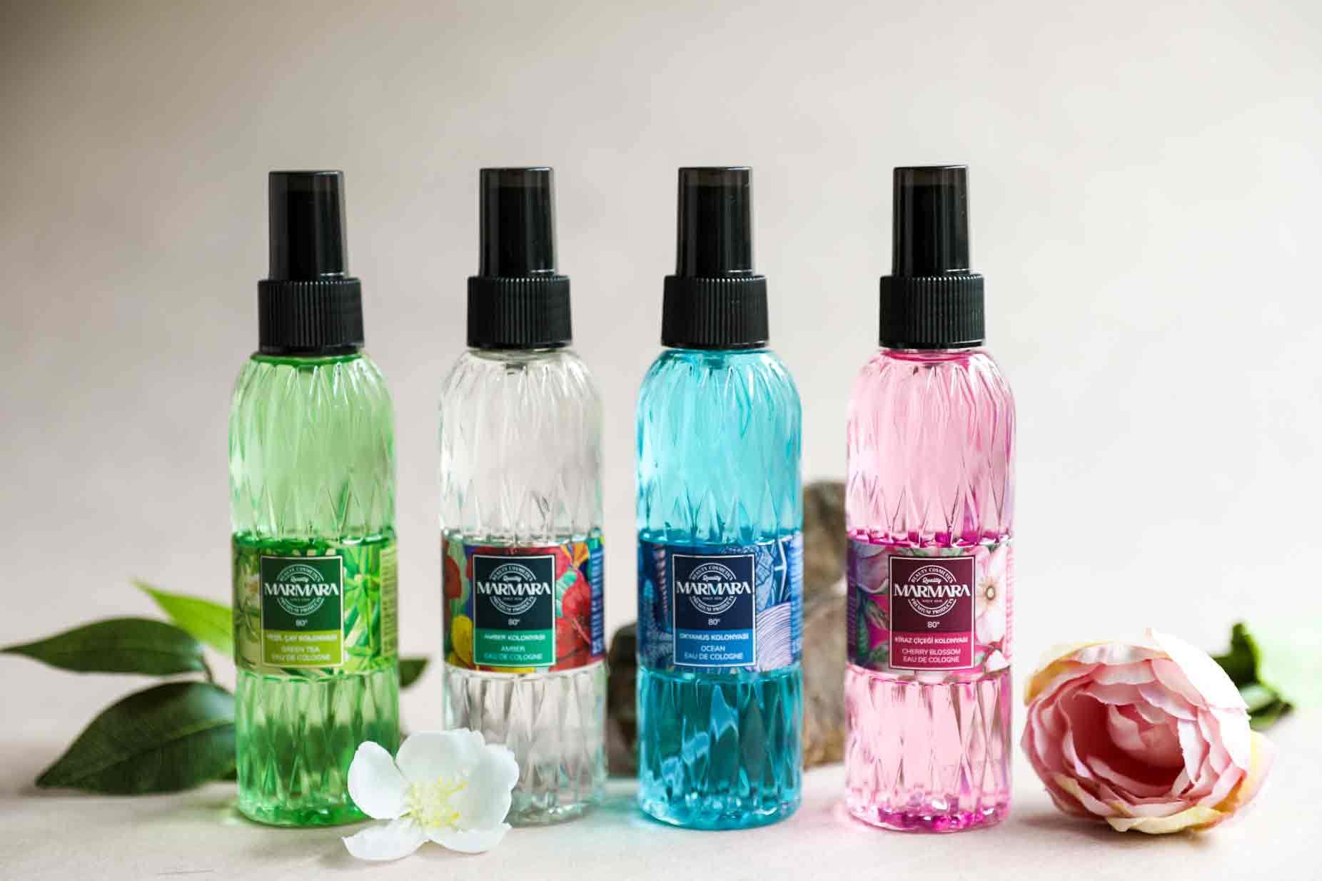 MARMARA Beauty woda kolońska z kwiatami wiśni 300 ml – alkohol 80° – odświeżający zapach dla kobiet – woda zapachowa dla kobiet – odświeża chłód – świeżość i kwiaty – EDC Women – woda kolońska