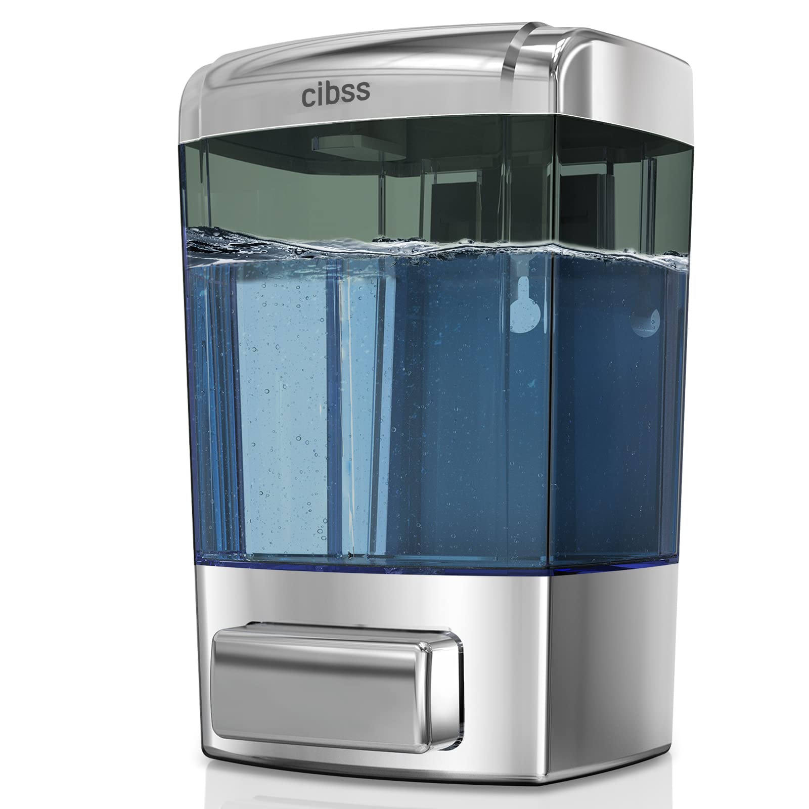 Dish Soap Dispenser Wall Mount, 23.7oz/700ml Refillable Hand Soap Dispenser for Bathroom Kitchen Sink Commerical, Liquid Shampoo and Conditioner Dispenser for Shower