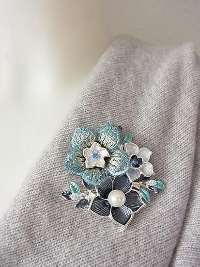 Blumen Brosche Mit Magnet - Eleganter Schmuck Für Schal & Tasche