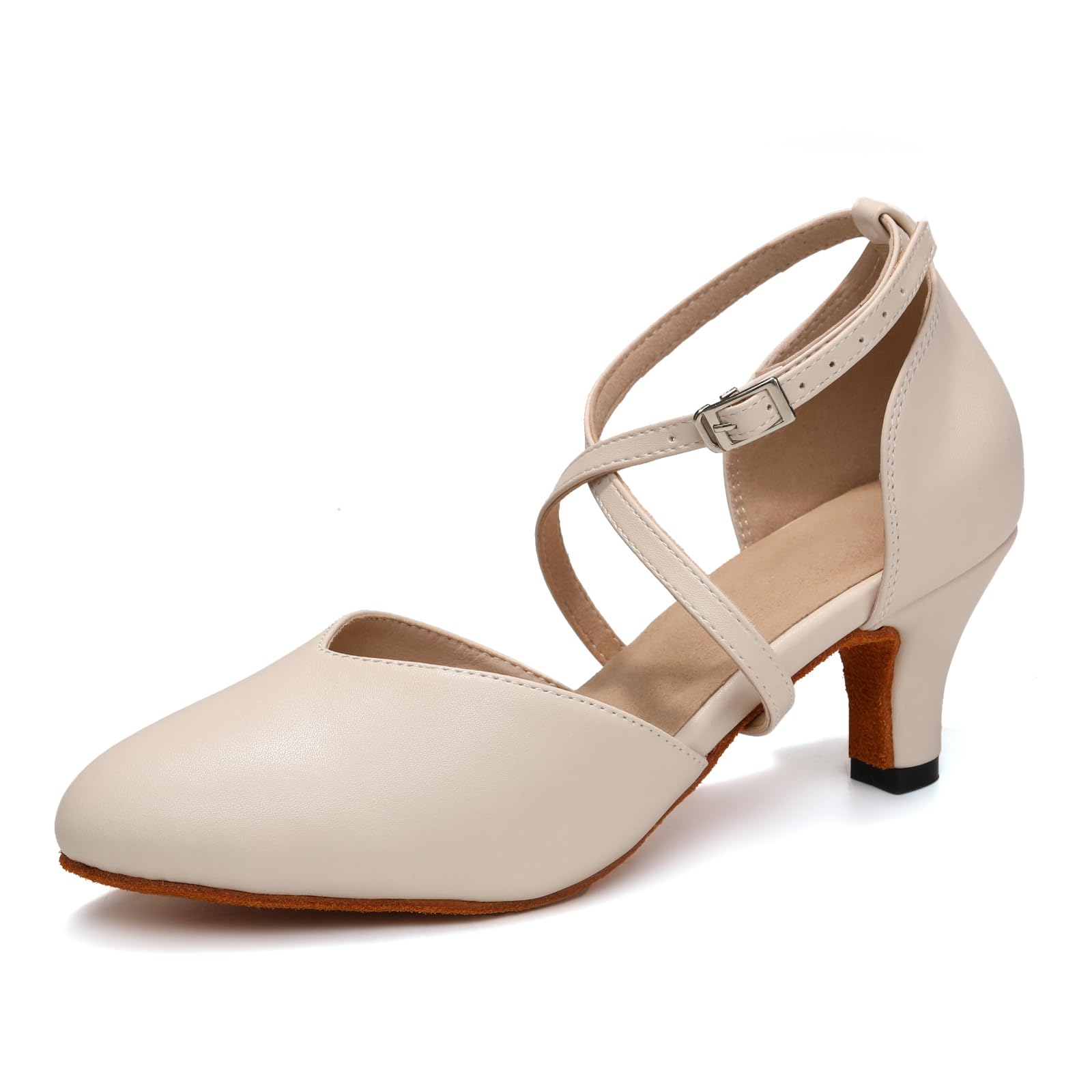 Tanzschuhe Damen Standard und Latein Geschlossen Tanzschuhe Damen Latein Salsa Tango Bachata Ballsaal,Modell L666,6cm Absatz