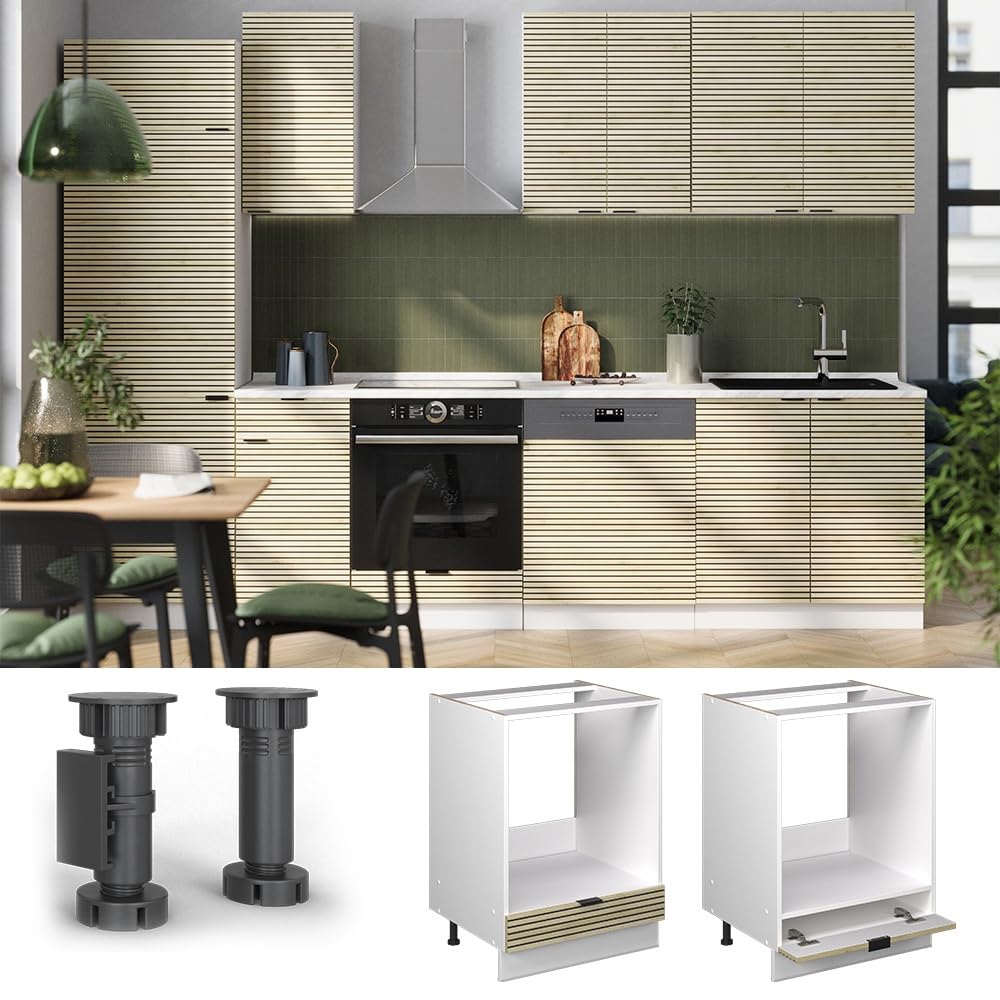 Vicco Mobile per forno da incasso Fame-Line, Pannello in quercia, 60 cm