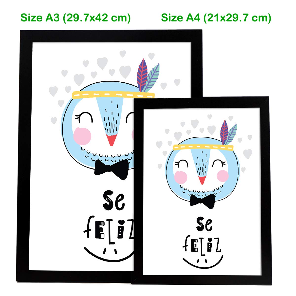 Nacnic Set of 3 posters for children and children's room Scandinavian style frameless size A4Mis Rules, My Rules - Image 4