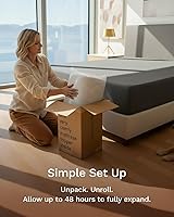 Vista 6 de ViscoSoft Cubrecolchón de espuma viscoelástica de 5,1 cm, seleccionado con alta densidad y ventilación, para cama individual - Funda de rayón