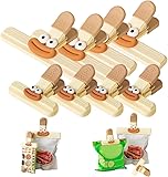Clips para bolsas de patatas fritas, clip de almacenamiento de alimentos para patatas fritas y otras bolsas, abrazaderas de metal resistente, clips de cocina para almacenamiento de alimentos (8 piezas
