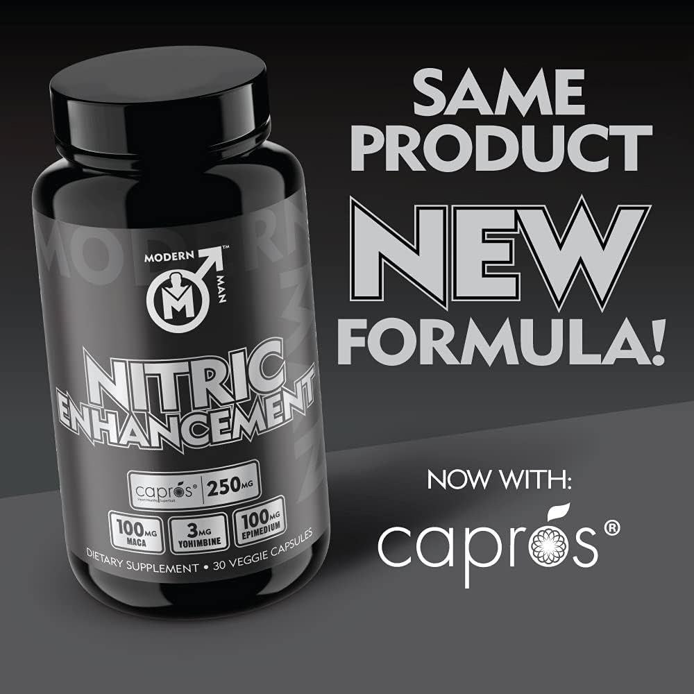 Amazon.com: Nitric Oxide Enhancement by Modern Man – Pump Enhancing Alpha Male Booster for Men - Yohimbine HCL, Maca Root | Increase Strength, Size & Stamina | Muscle Growth Supplement - 30 Pills : Health & Household