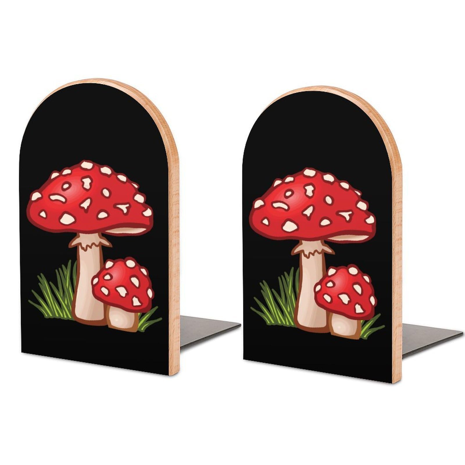 Nclqvjxzkhw Style Magic Mushrooms Book Ends For Shelves Bookends Bookshelf Holder Stand Books Stopper Home Office Decor