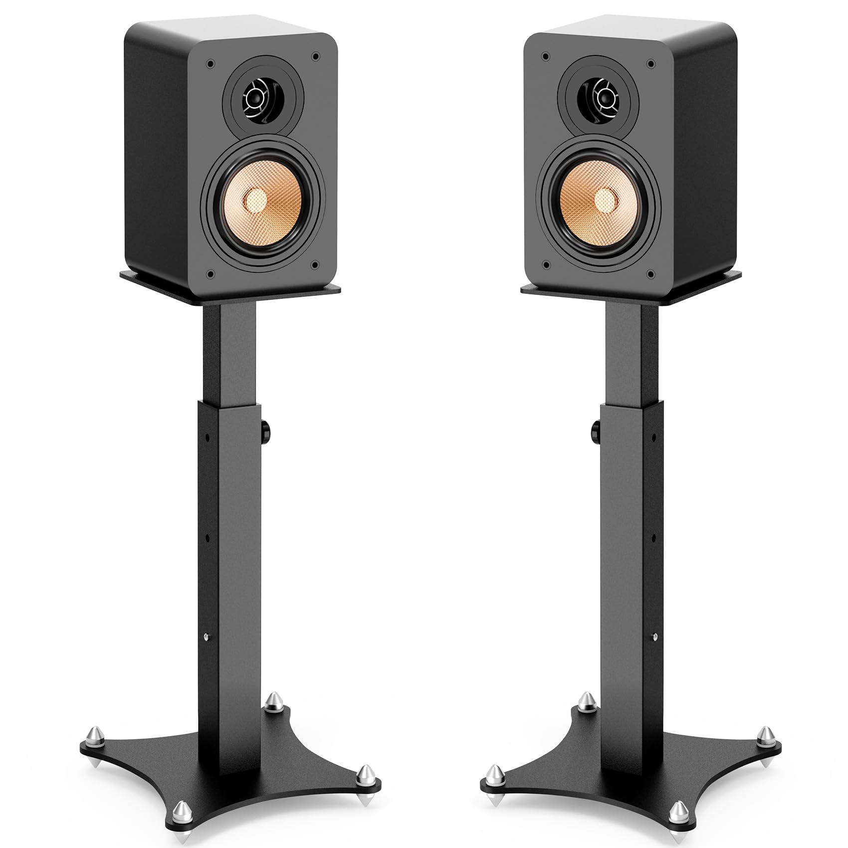 Lautsprecherständer Höhenverstellbar 50-70CM,Universal Lautsprecher Ständer mit Kabelmanagement,30KG Tragkraf Stabil, 2er-Set