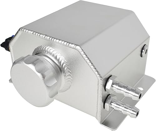 Miniatura 2 de labwork Depósito 1L del tanque de agua de la recuperación de la botella del desbordamiento del refrigerante del radiador de aluminio negro