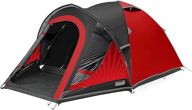 Coleman Blackout Tent, 3/4 Person, 3/4 Man Tent, Igloo Tent, Festival Tent, Lightweight Dome Tent with Awning, Patented Night Black Sleeping Cab, Waterproof WS 4500 mm