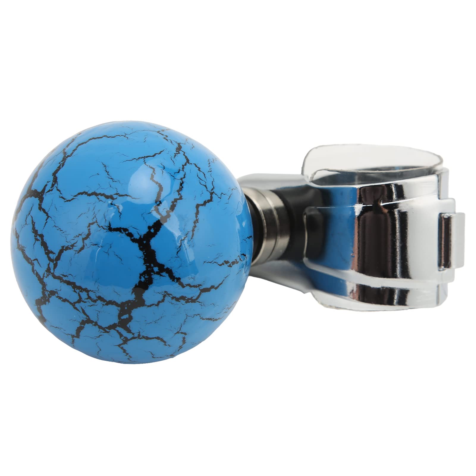 Ejoyous Pokrętło Kierownicy Żywica i Metal Power Ball 3 Cm Pierścień Mocujący Gładka Pomoc Przy Obracaniu jedną ręką dla Samochodów Osobowych Ciężarówki Ciągniki Łodzie (BLUE)