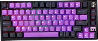 EPOMAKER TH80 SE Gasket 75% Mechanical Keyboard, NKRO Hot Swappable RGB 2.4Ghz/ Bluetooth 5.0/ Wired Gaming Keyboard with Poron/EVA Foam, 4000mah Battery, Knob Control for E-Sport/Windows/Mac