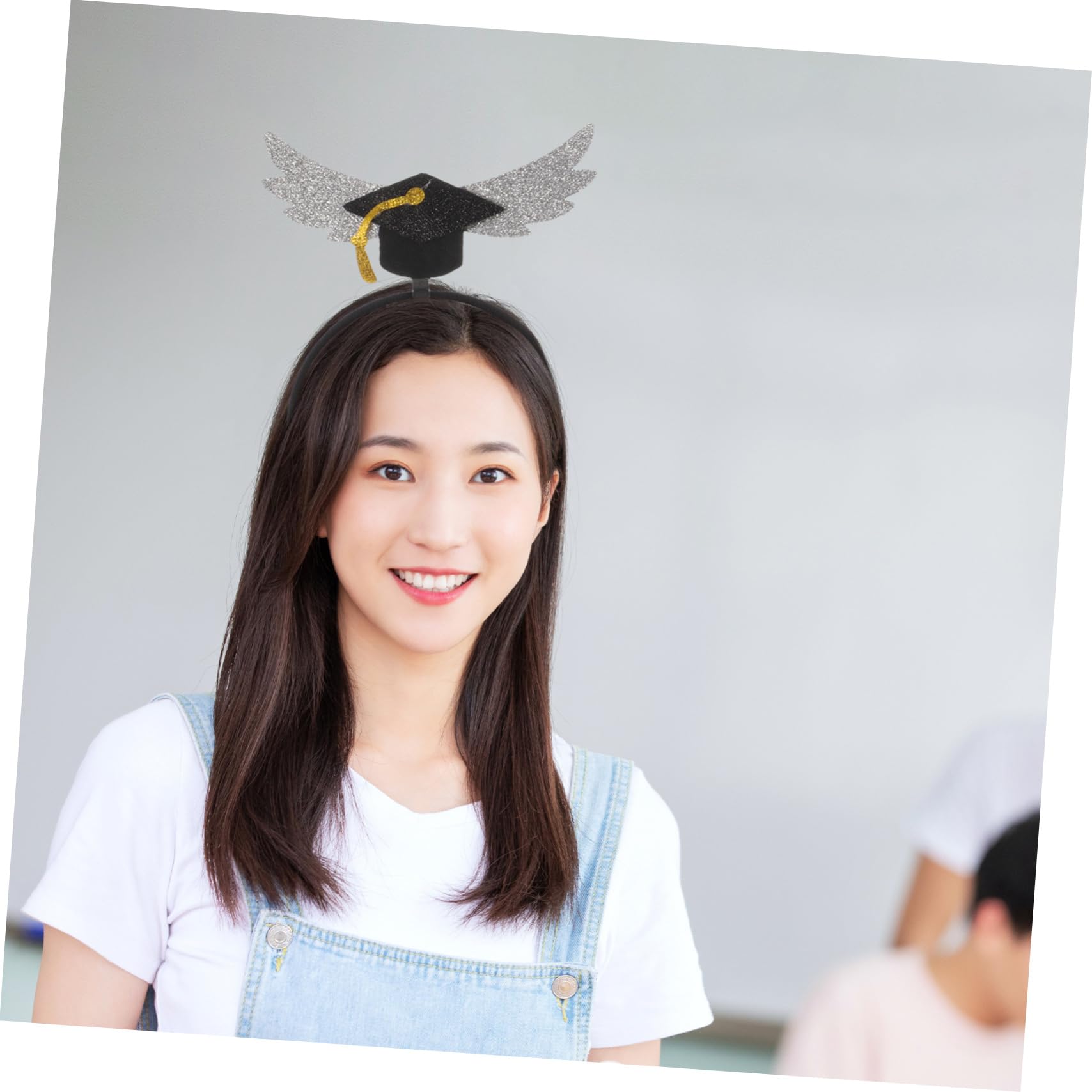 6pezzi Cimasa per Laurea Tema Graduation Accessorio Fotografico e Decorativo per Feste Addobbi Laurea Regalo Donna e Ragazzo in Plastico e Feltro