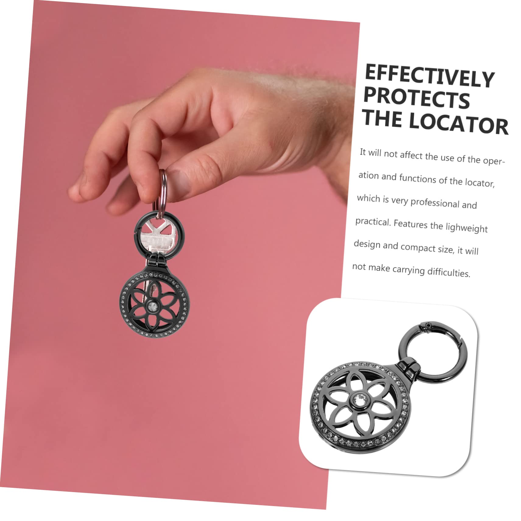 Uonlytech 5piezas Protectora para Localizador De Mascotas Estuche Compacto y Resistente Rayones Compatible Accesorio De Seguridad para Collares y Gatos Mosquetón para Llaves y Valiosos