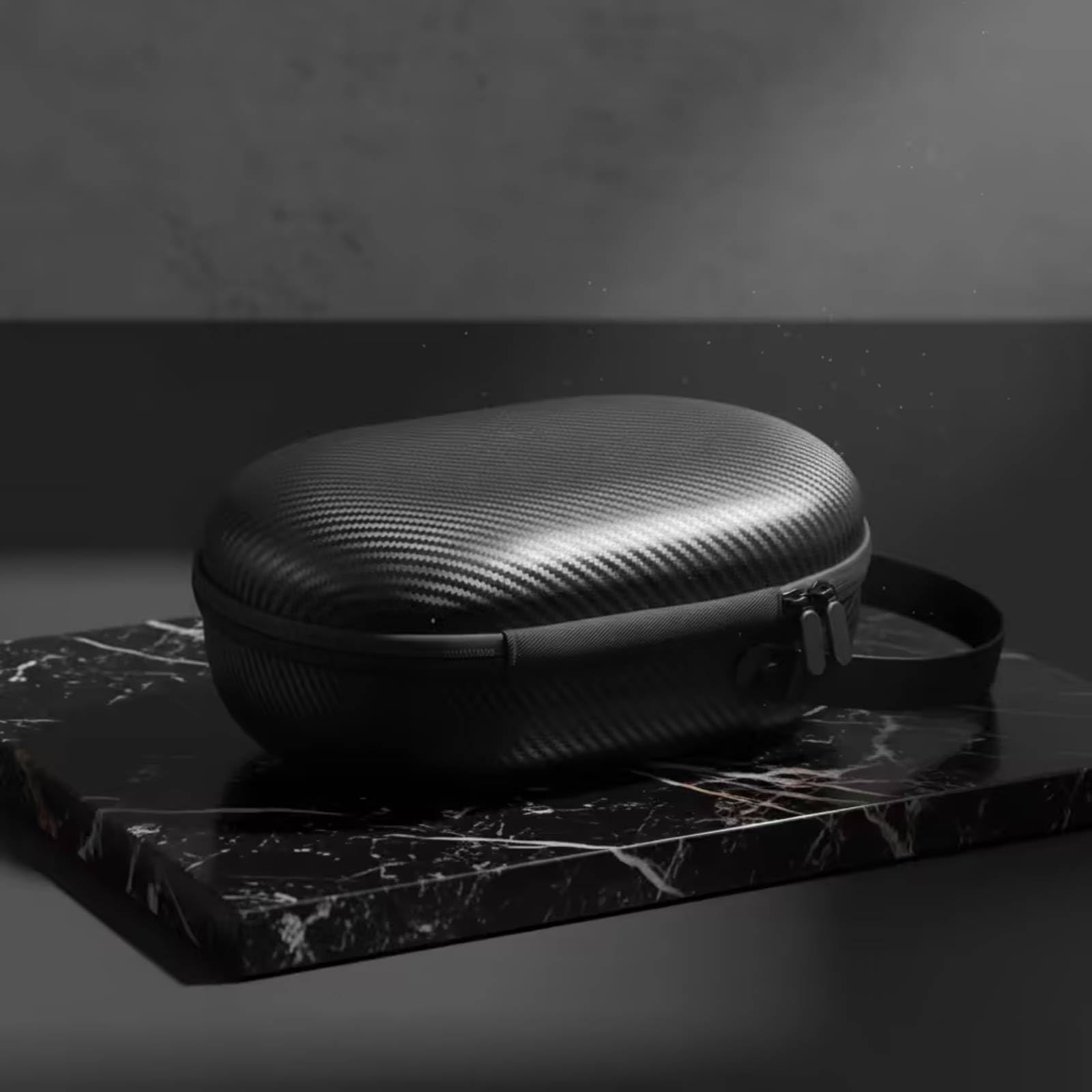 Qianly Custodia Rigida con Cerniera da Viaggio Custodia con Maniglia Resistente Agli Urti per Viaggiatori, Pendolari, Nero