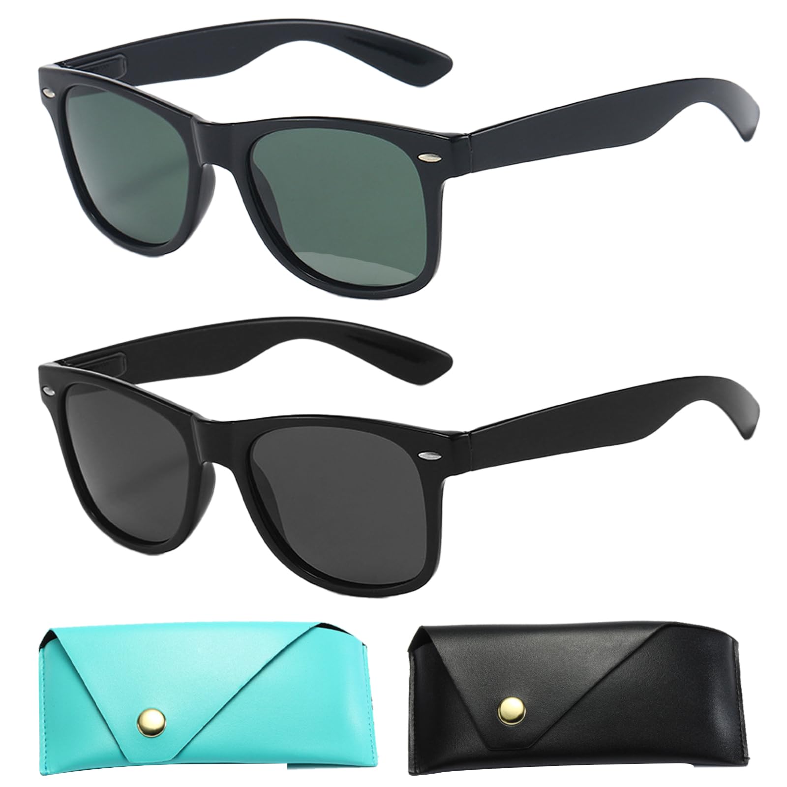 BDSHUNBF 2 Pares Gafas de Sol Polarizadas Hombre Mujer, Gafas de Sol Hombre Polarizadas Alta Protección Gafas de Sol Conducción, Gafas de Sol Mujer Gafas Sol para Conducir Pescar Correr Ciclismo
