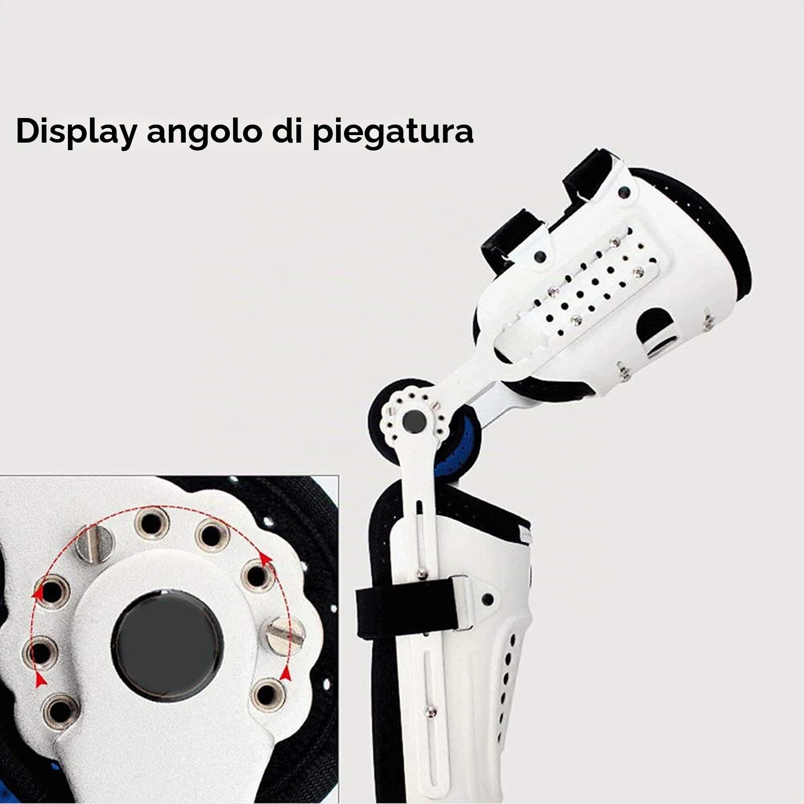 Tutore Regolabile per Ginocchio, Caviglia e Piede, Attrezzatura per la Riabilitazione Post-operatoria di Ginocchio Caviglia, Ortesi per Ginocchio, Caviglia e Piede, Tutore per Ginocchio