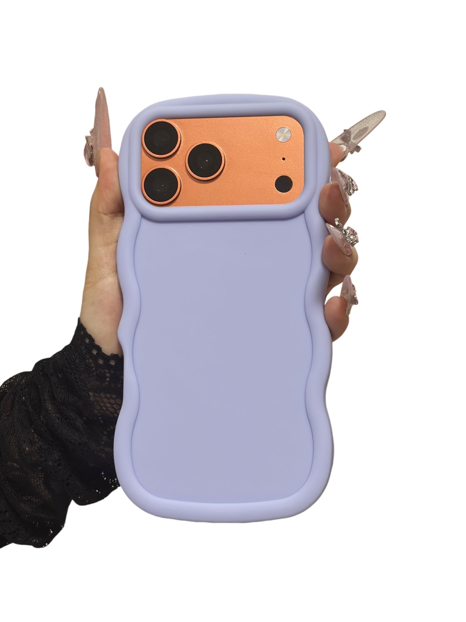 Coque iPhone 17 Pro Max violette à cadre ondulé pour un style unique - 8