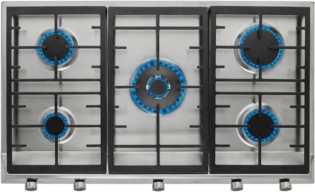 Teka ENCIMERAS Gas EX 90 1 AI AL ENCIM EX90.1 5G AIAL DR CI NAT 2260, Stainless Steel, 2800 W, one Size