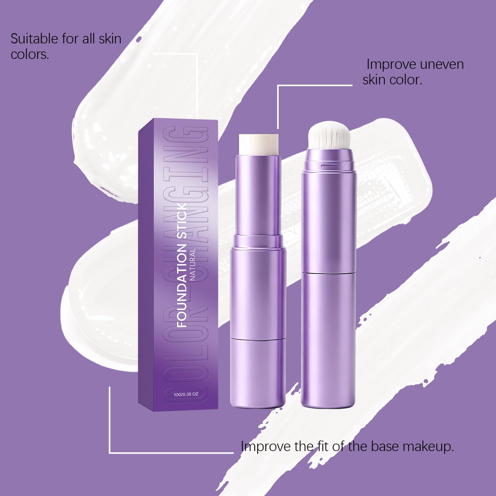 Fond de teint stick, stick maquillage crème avec pinceau estompeur intégré | tirtir fond de teint fond de teint stick