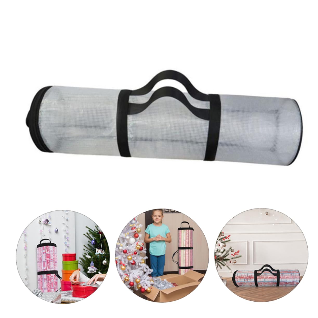 Didiseaon Christmas Wrapping Paper Storage Bag and Container for Holiday Wrappings for Organizing Christmas Presents and Home Sundries