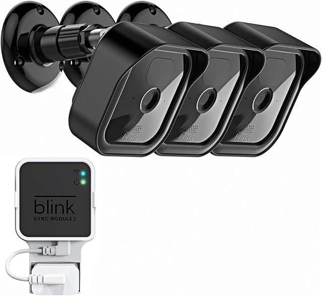 All-New Blink Outdoor Camera Surveillance Mount, 3 Pack Weatherproof Protective Housing and 360 Degree Adjustable Mount with Sync Module 2 Mount (Blink Camera are Not Included)