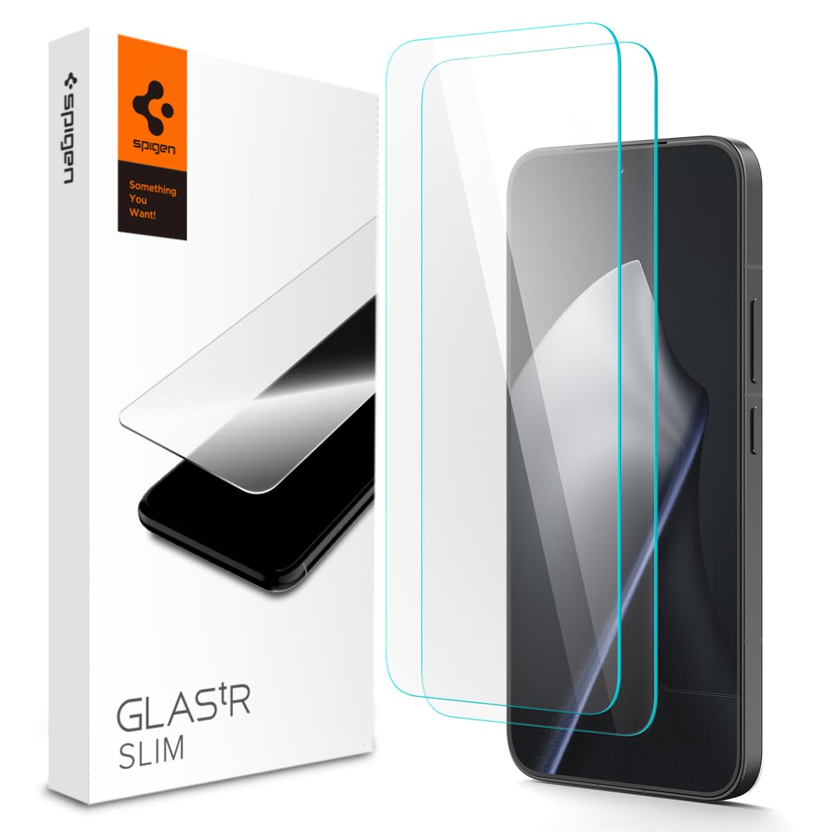 Spigen Glas.tR Slim Schutzfolie kompatibel mit Xiaomi 15T Pro, Xiaomi 15T, 2 Stück, Kristallklar, Hochauflösend, Präzise Berührung, Kratzfest, 9H Härte Folie