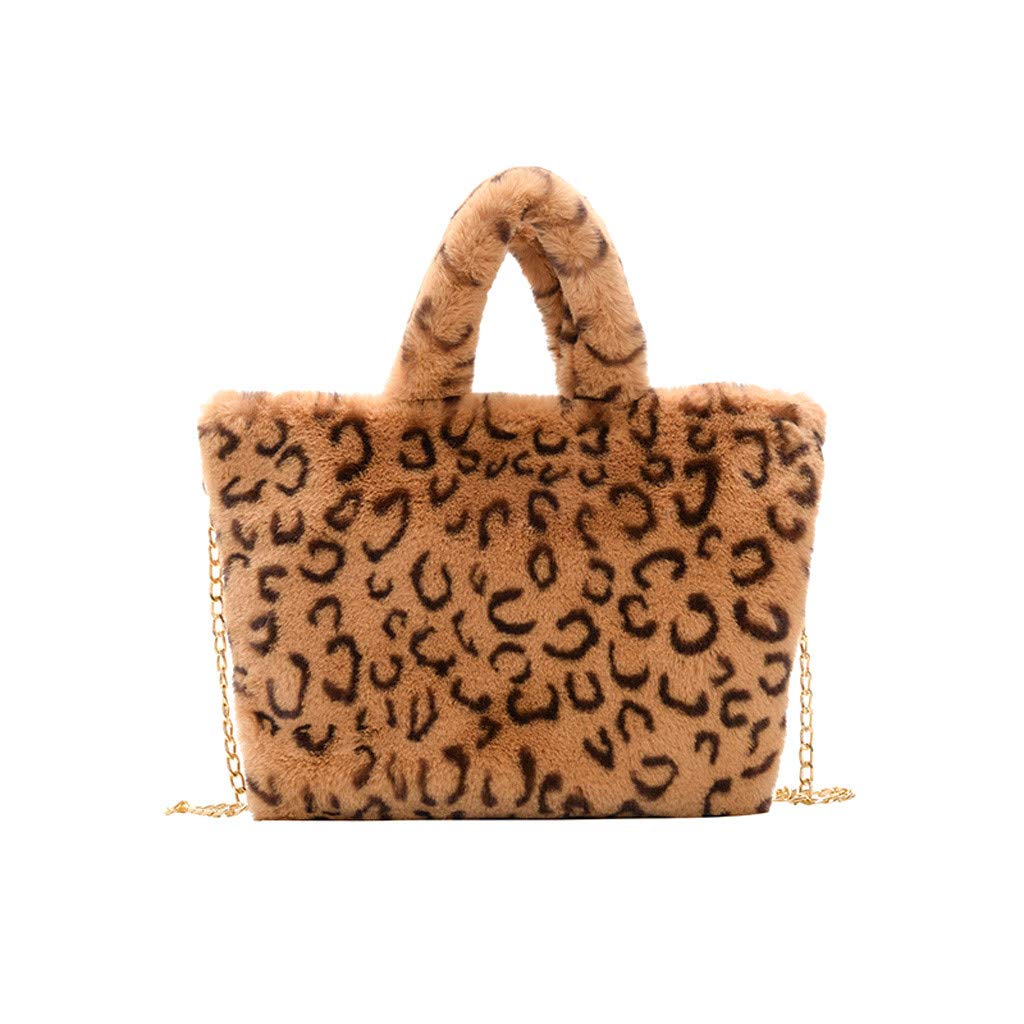 fluffy leopard bag
