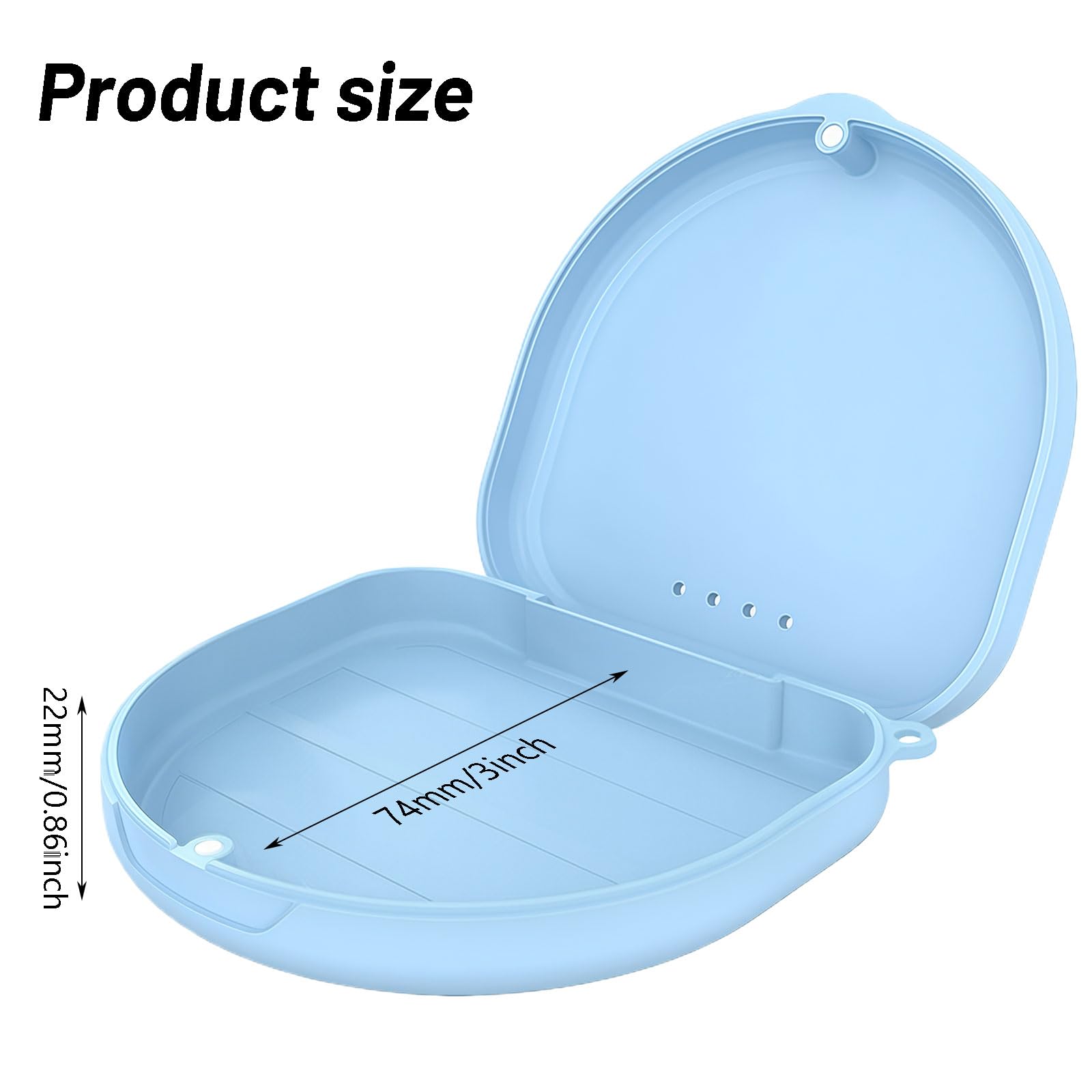 SSKHE Boite pour Appareil Dentaire avec Brosse Outil Retrait Boite Gouttière Dentaire Compacte Compatible Invisalign Etui Dentier Adulte Fermeture Magnétique Aération Sangle de Poignet Voyage (Bleu)