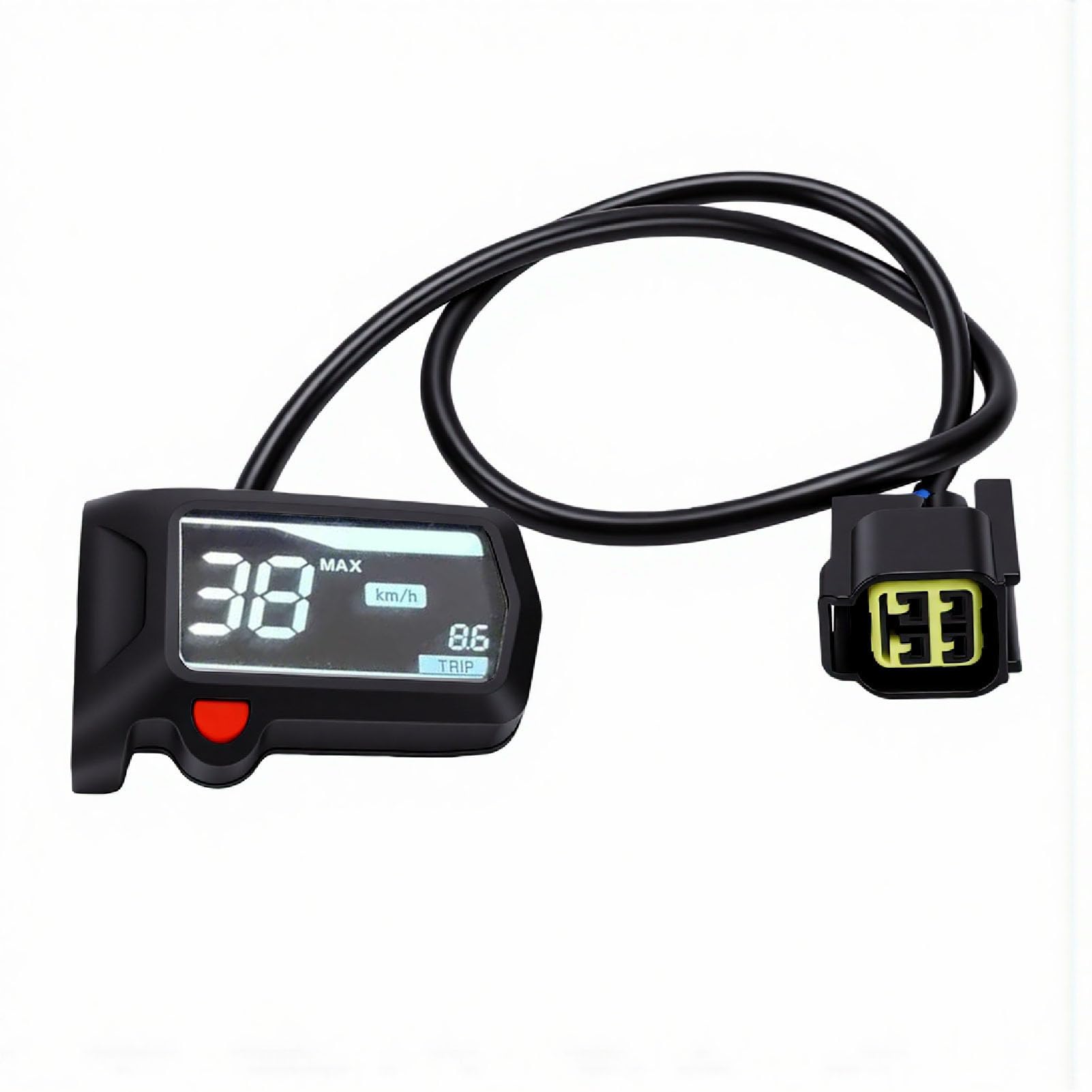 Ejoyous Cyfrowy Prędkościomierz Motocyklowy LCD, Przejrzysty Wyświetlacz Zestawu Wskaźników na Desce Rozdzielczej, Zamienny Prędkościomierz do Light Bee X S, Szybki Odczyt do Codziennej Jazdy