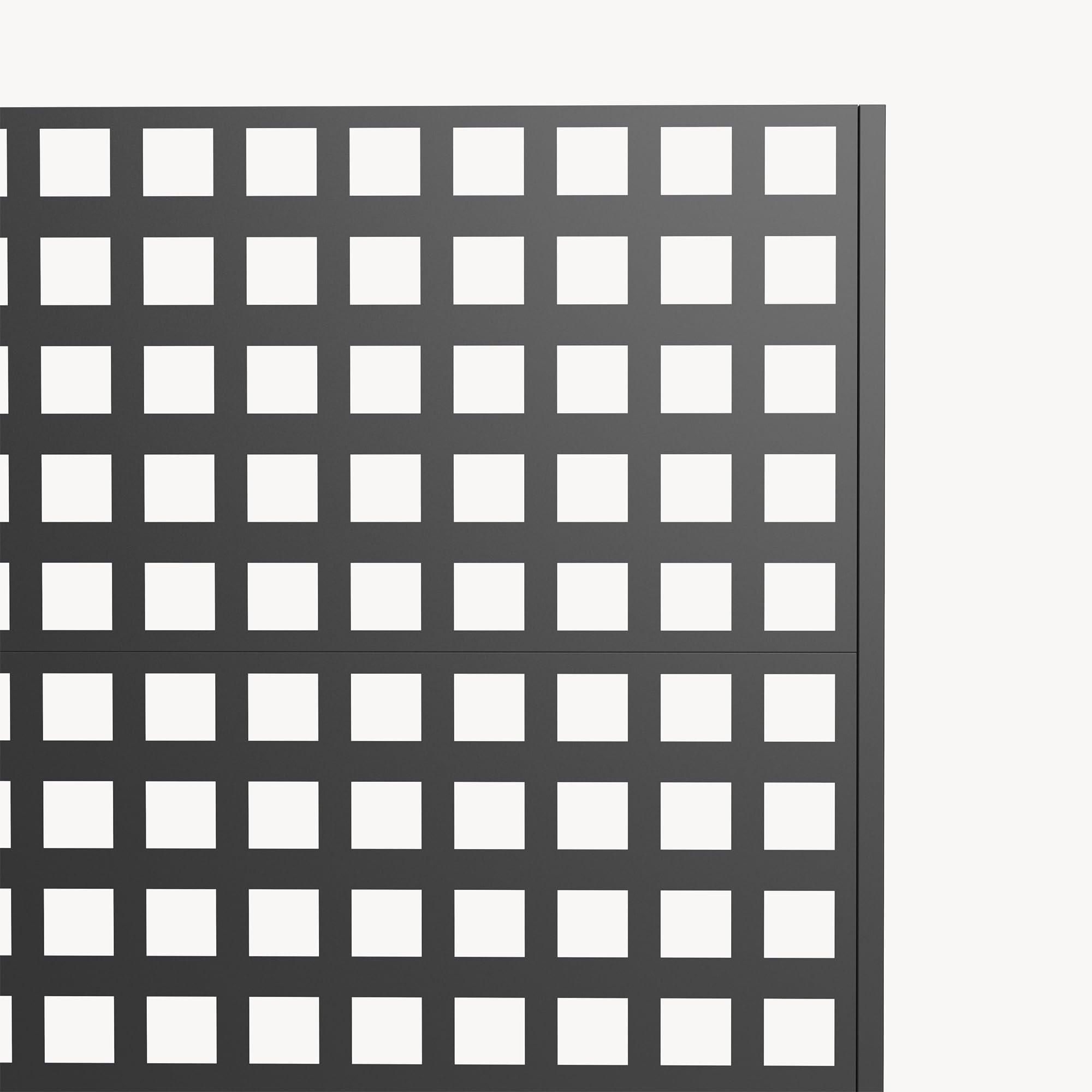 casa.pro Fioriera con Spalliera Portapiante Mobile con Pannello Grigliato Graticolato Parete Divisorio a 4 Rotelle da Interno e Esterno Separatore da Terrazza 190 x 82 x 38 cm Acciaio - Nero