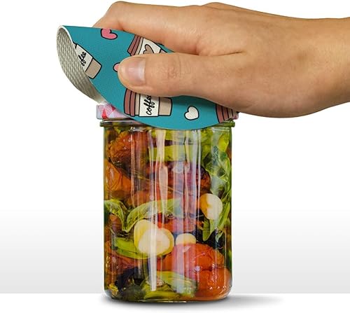 Miniatura 2 de Tazas de viaje redondas de goma antideslizante con diseño de amante del café, abridor de tapa