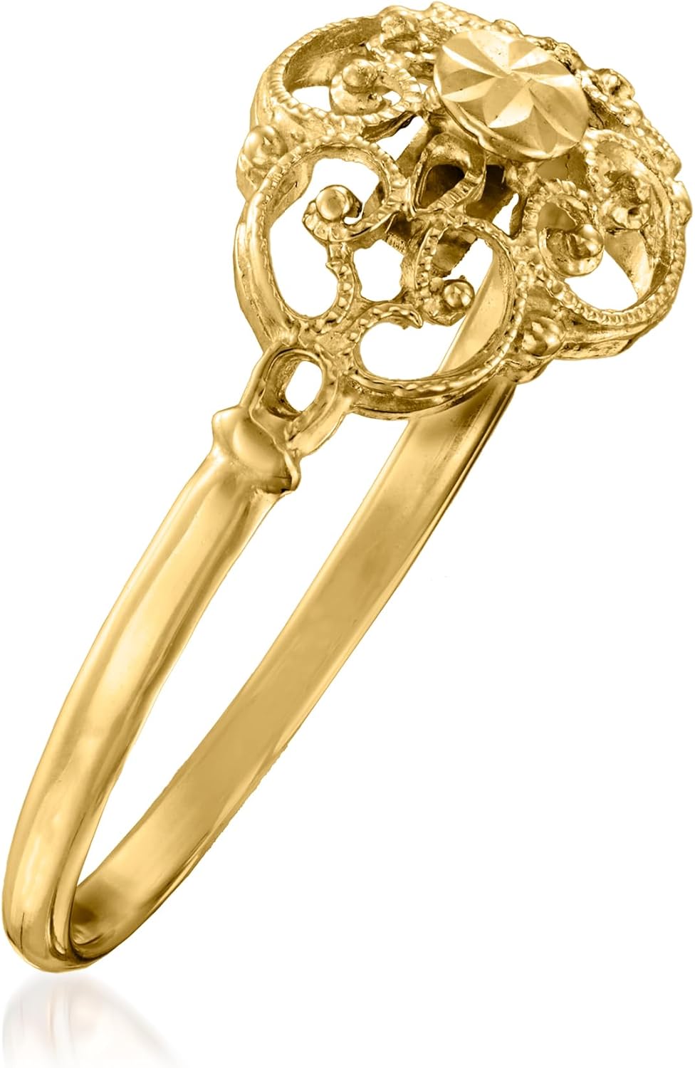 Ross-Simons Italian 14kt Yellow Gold Milgrain Ring - Image 3