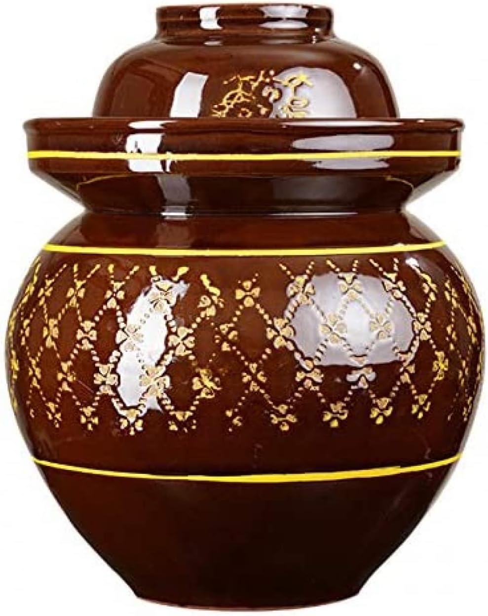 โ Porcelain Pickling Jar Kimchi Jar with Lid Ceramic Sealed Food Storage Containers Household Pickles Or Fermentation Foods Jar-5 catties