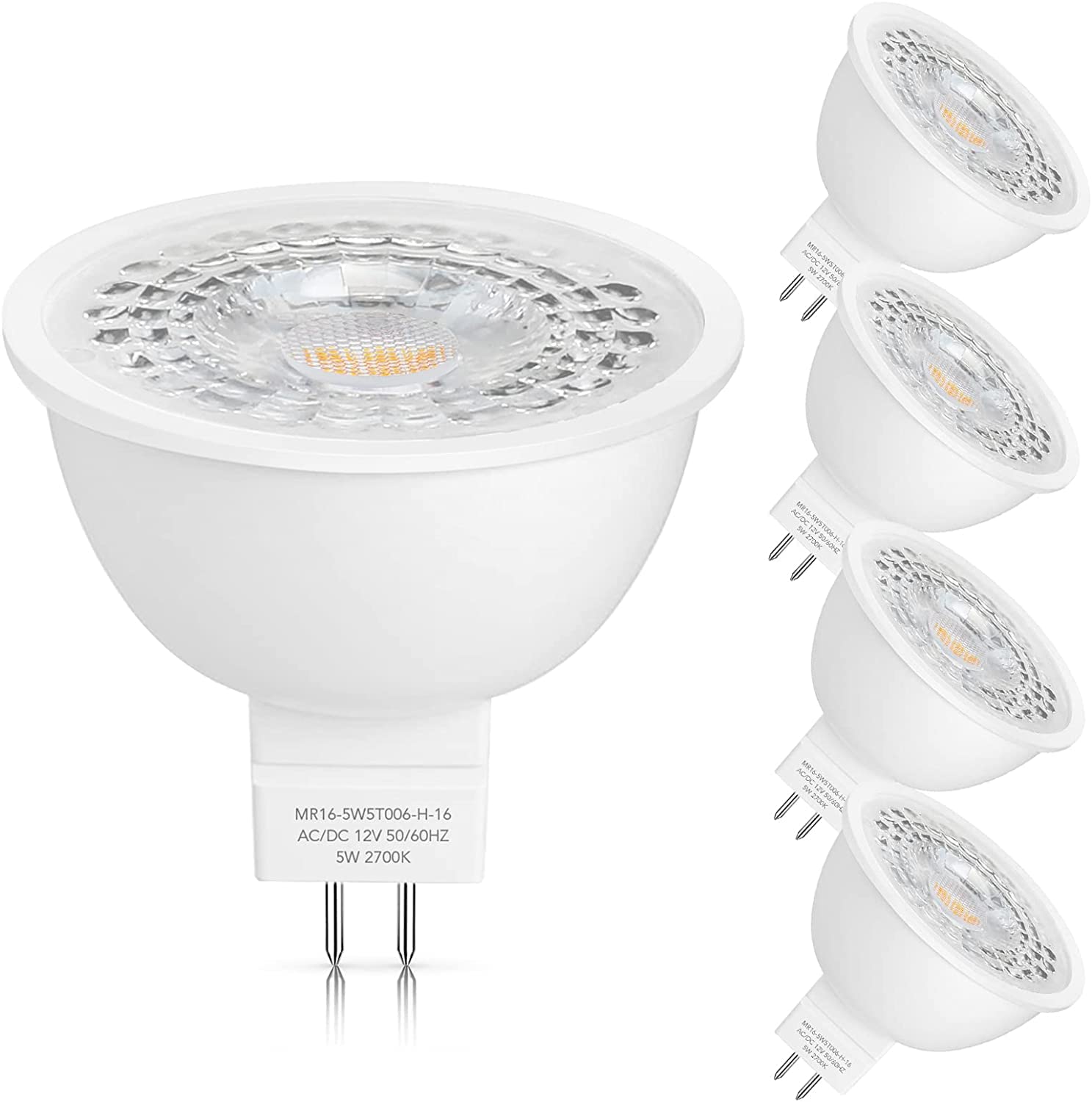 VRCT MR16 LED Bulbs 50W Halogen Equivalent, Warm White, 6W GU5.3 MR16 Spotlight Bulb, Non-Dimmable, 45 Degree Beam Angle for Landscape, Recessed, Track Lighting (Pack Of (5)-picture-35