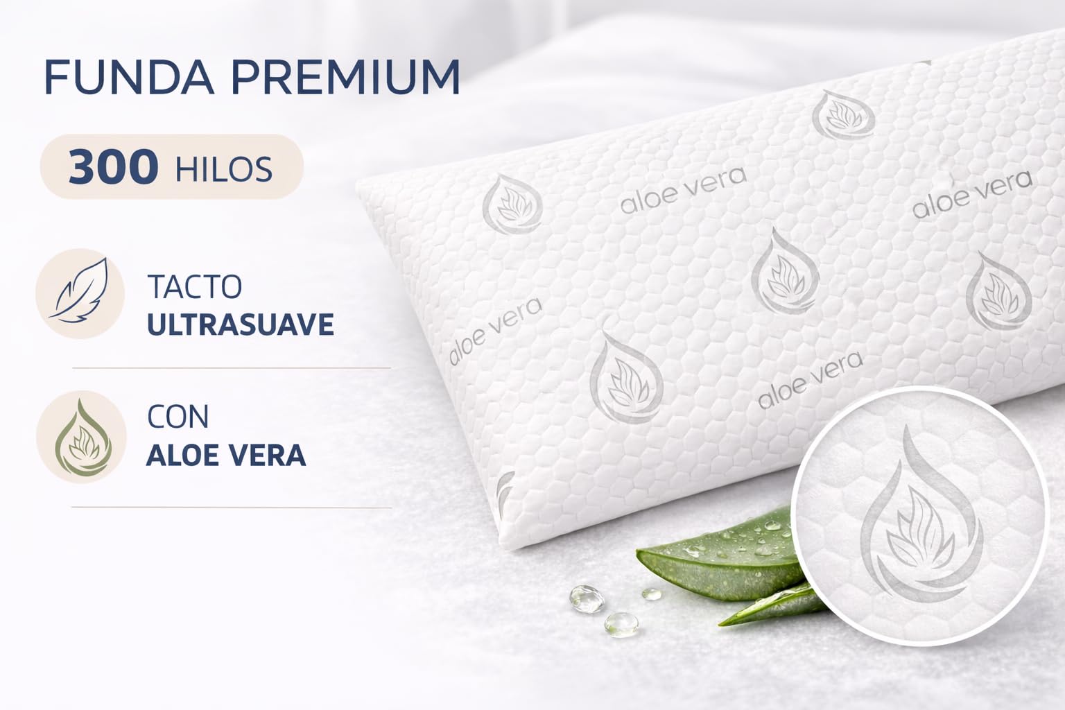Dear Friend | Almohada Bebe plagiocefalia 49x27 Viscoelástica ergonómica y Transpirable – Almohada Bebe 0-3 Años plagiocefalia con Doble Funda y Apoyo Infantil