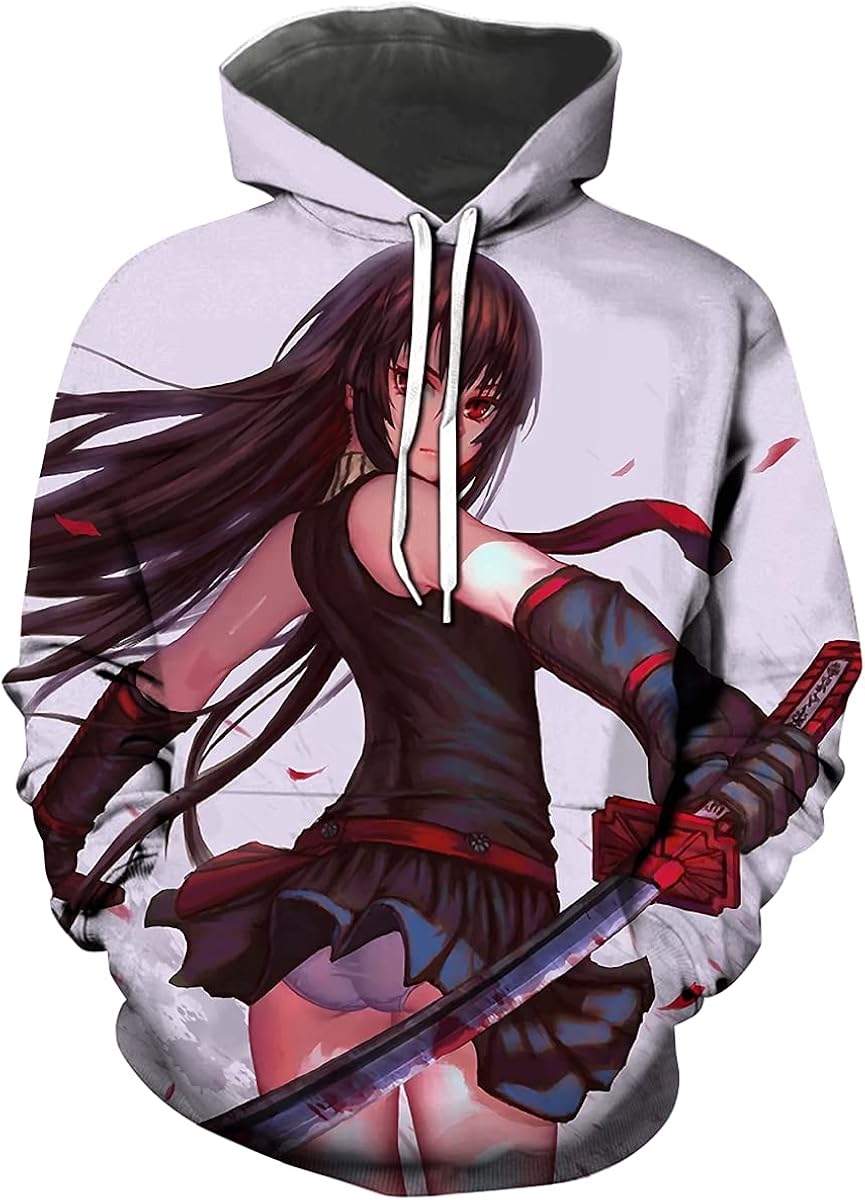 Akame Ga Kill Anime Long Sleeve Hoodie Sweatshirt for Men