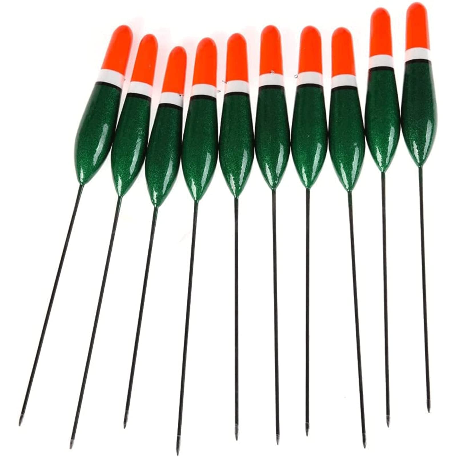 Angelruten-Kombi-Set 10 Teile/Satz Bobbers Angeln Schwimmt Paulownia Holz Slip Bobbers Angeln Zubehör Paulownia Holz 17cm/6,9 in 3g/0,1 unzen