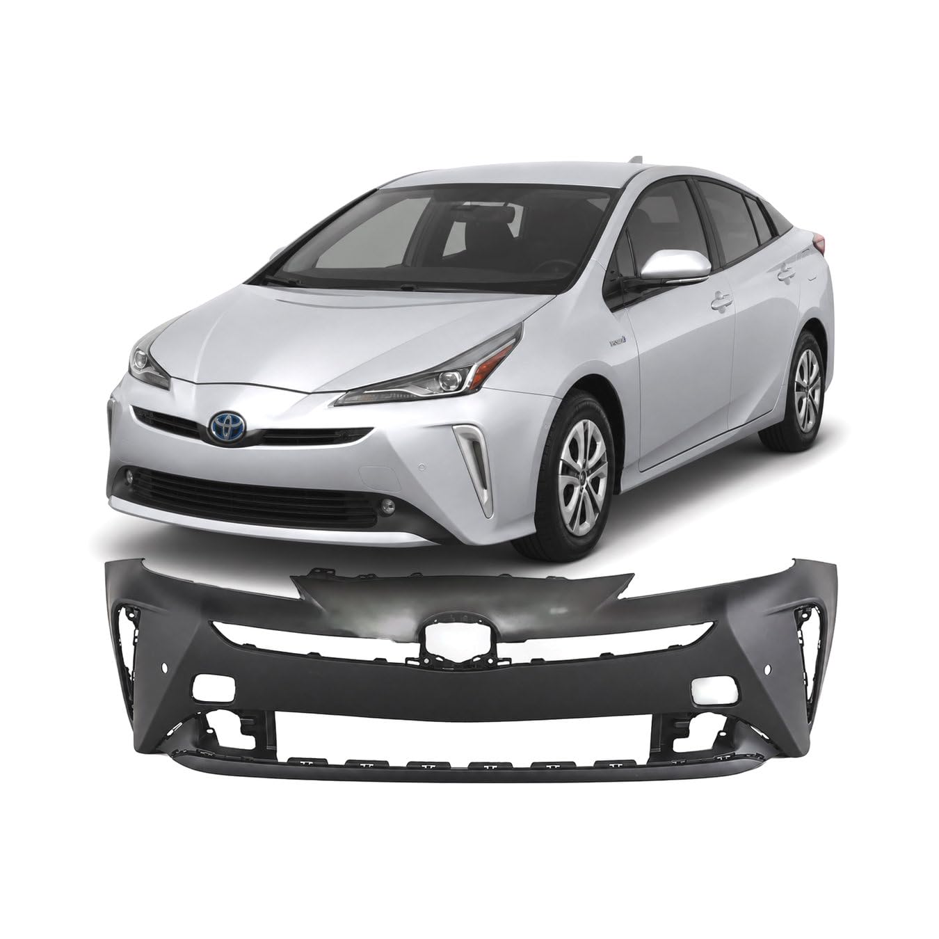 FitParts Compatible with Toyota Prius 2019–2022 Front Bumper Cover