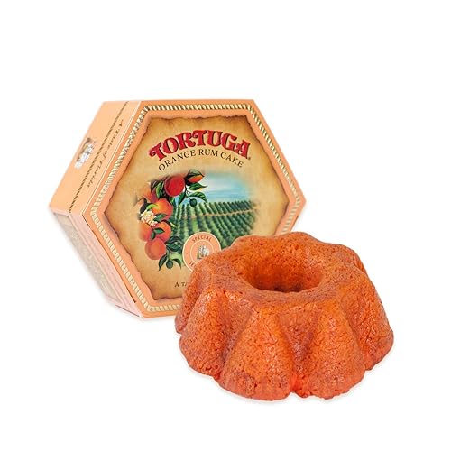 TORTUGA Tarta de ron naranja Caribbean Taste of Florida  Pastel de ron de 16 onzas  El regalo gourmet premium perfecto para cestas de regalo fiestas