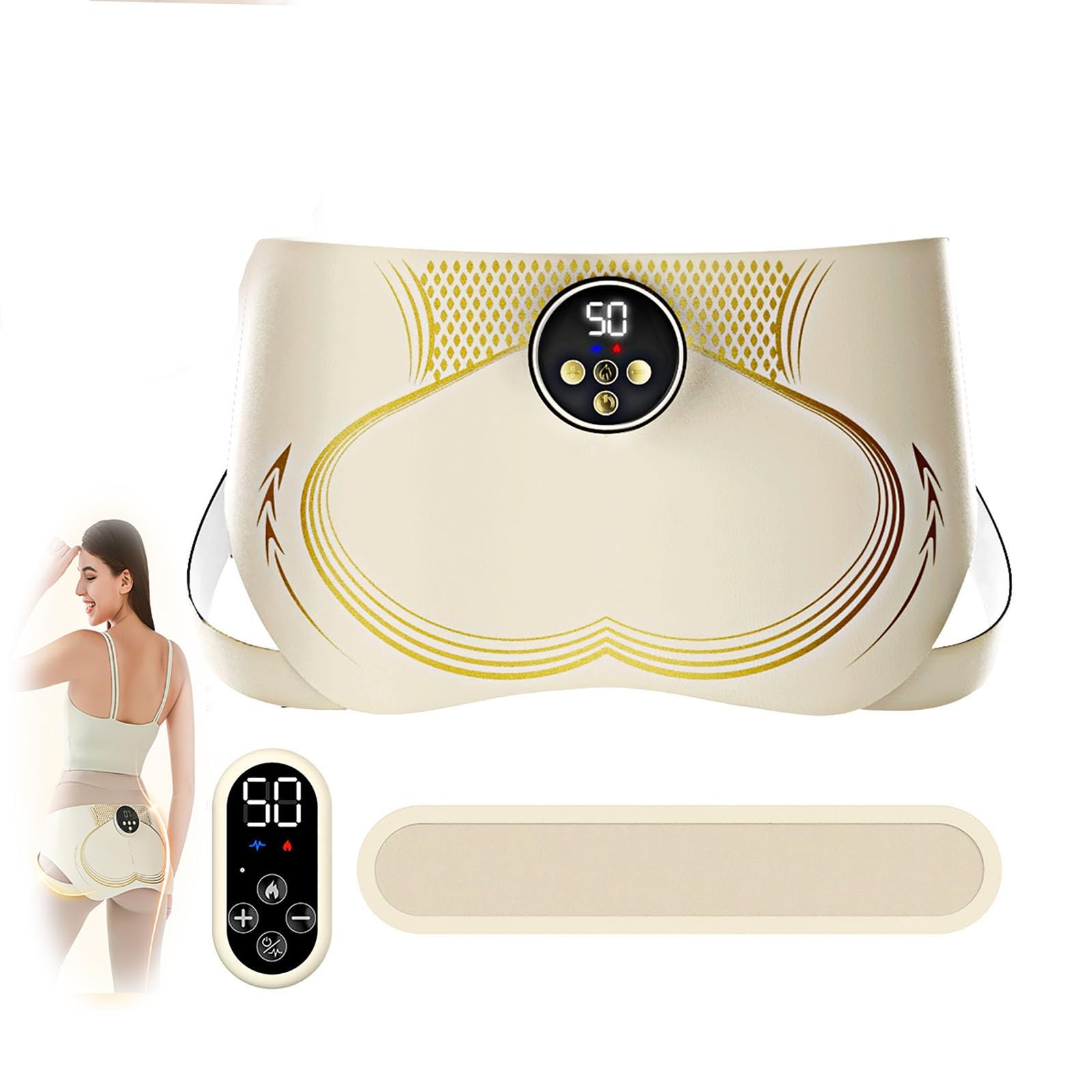 HIPS Trainer, con Cinghia di Estensione, Macchina indossabile per Il Sollevamento dei Glutei, apparecchio Fitness Wireless Intelligente, 3 impostazioni di Temperatura: 40℃/45℃/50℃