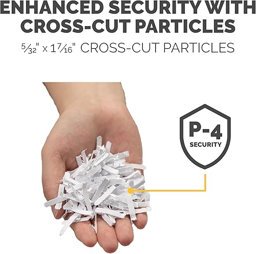 Miniatura 8 de Fellowes Powershred LX70-DB - Trituradora de papel doméstico de corte cruzado de 11 hojas para oficina en casa