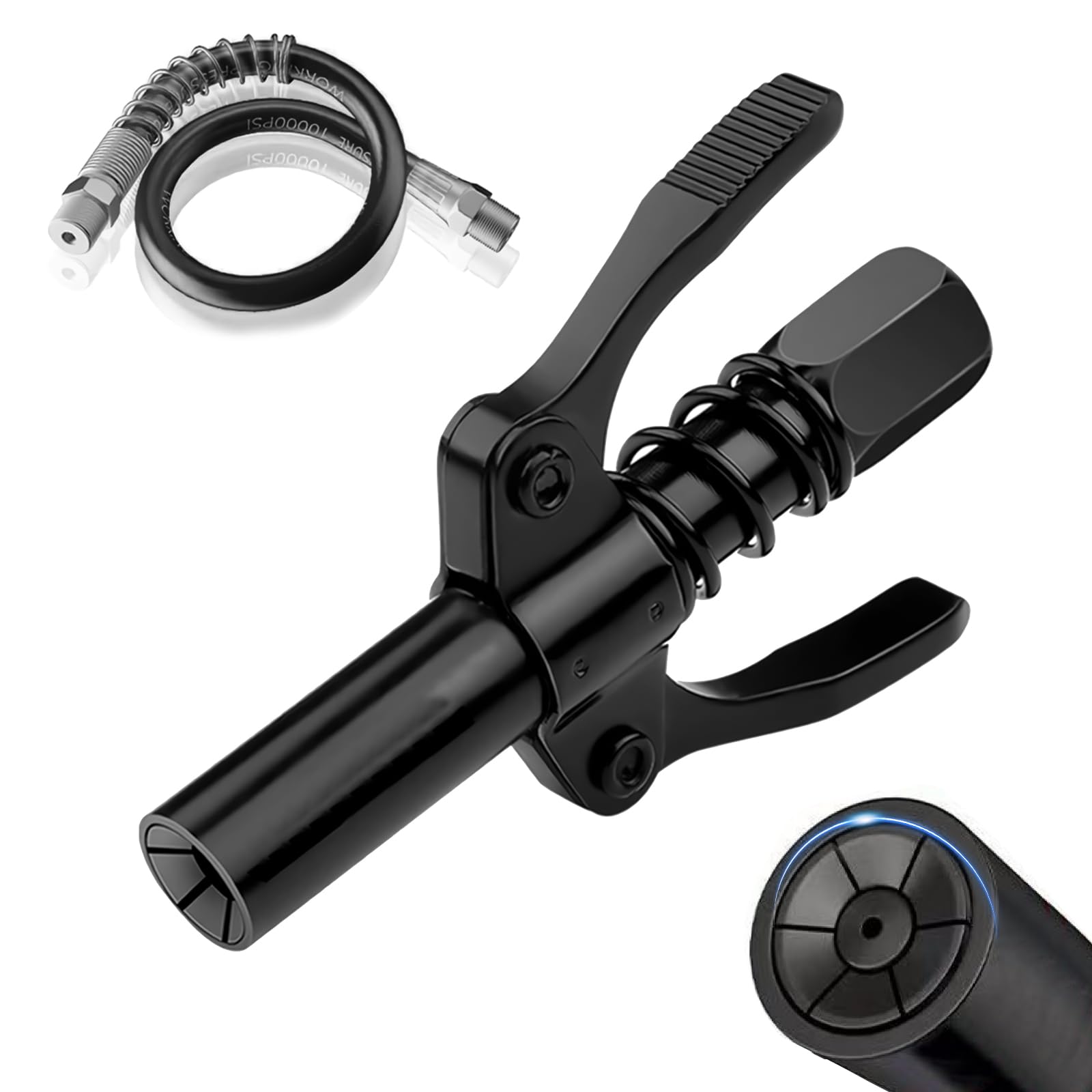 BendJoy® High Pressure Grease Gun Nozzle, Quick Release Grease Gun Coupler with 30cm Hose, Compatible with All Grease Gun 1/8" NPT Fittings & Grease Nipple (B0DH22JD2Q) Amazon Price History, Amazon Price Tracker