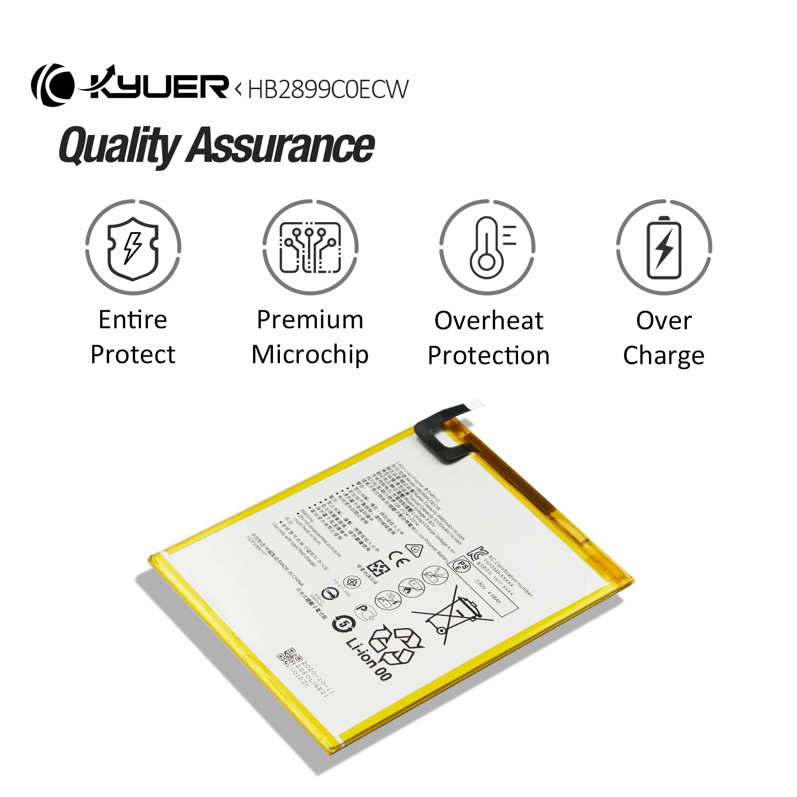K KYUER HB2899C0ECW Tablet Batteria compatibile con Huawei MediaPad M3 M5 8.4" & Huawei MediaPad T5 10.1"BTV-DL09 BTV-W09 SHT-AL09 SHT-W09 AGS2-W09 AGS2-W19 AGS2-L03 AGS2-L09 Laptop Battery with Tools