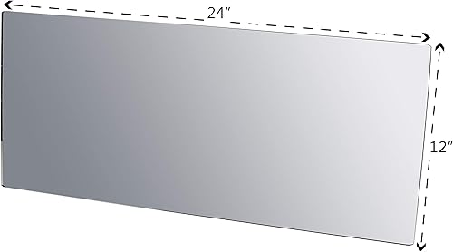 Miniatura 2 de Marketing Holders Espejo de hoja de 12 x 24 pulgadas con esquinas redondeadas, decoración de baño, maquillaje, tocador, hogar, diseño