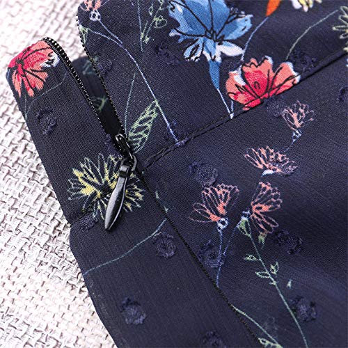 Jupe midi imprimé floral à volants idéale pour vos sorties d'été