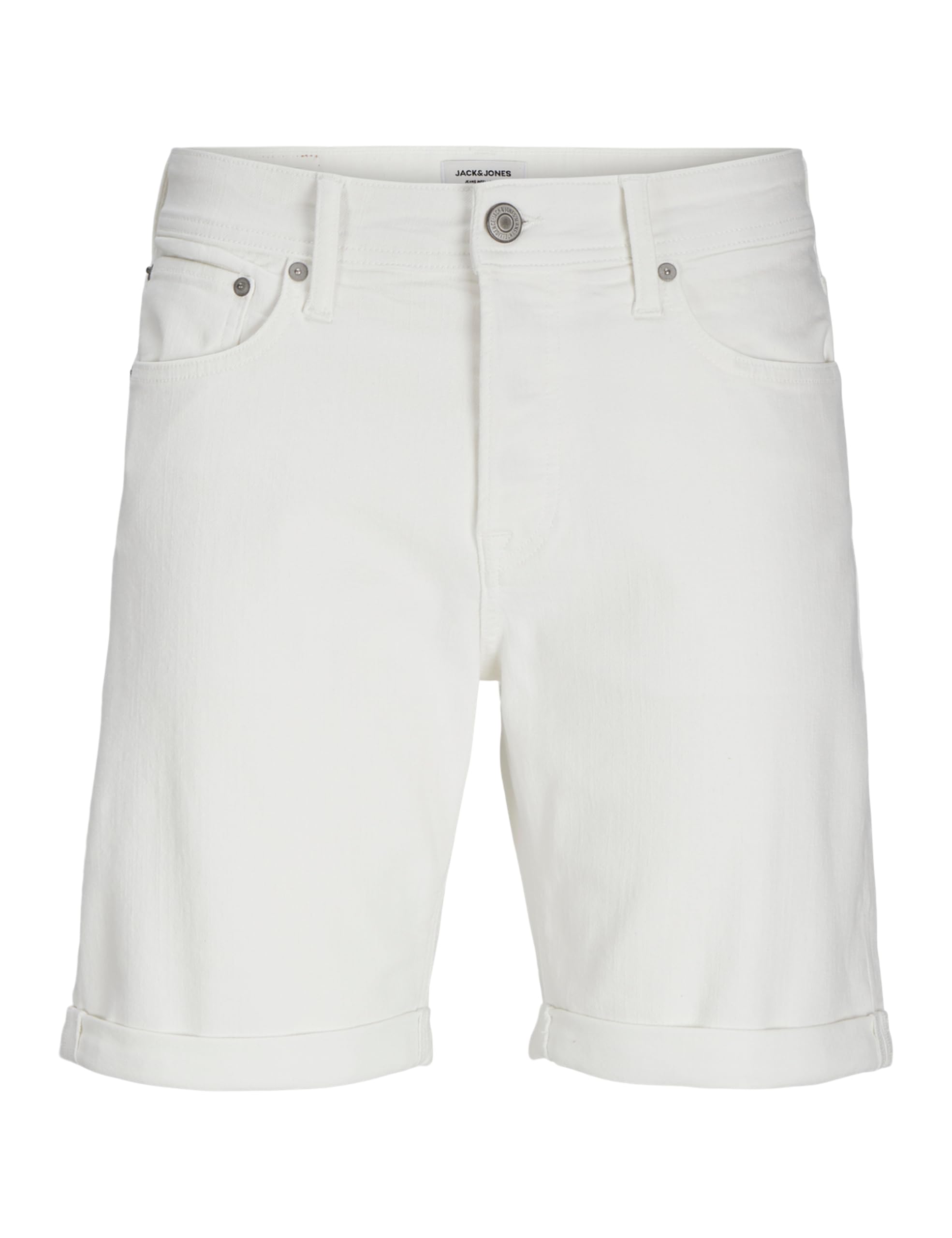 Jack & Jones Men's White (White Denim) Jjirick Jjoriginal Am 415 Shorts, S